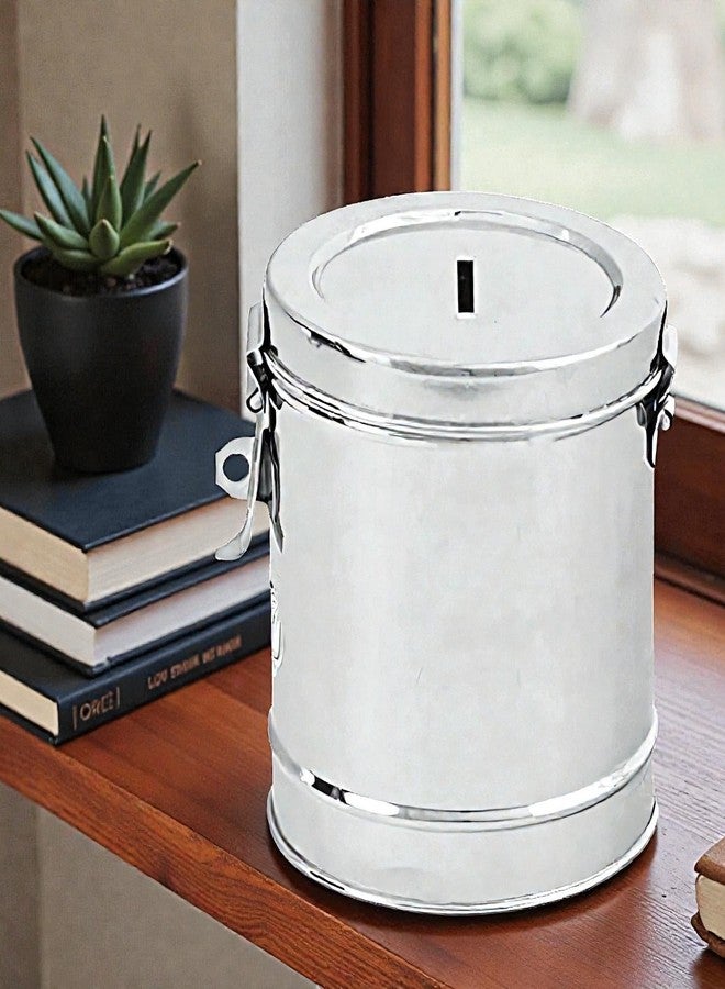 Standify® 800ML Small Money Bank_A Stainless Steel Money Box Heavy Duty Bachat Gulak for Kids & Adults Unbreakable Piggy Bank. - Image 1